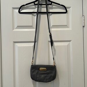 Grey leather Marc Jacobs crossbody bag